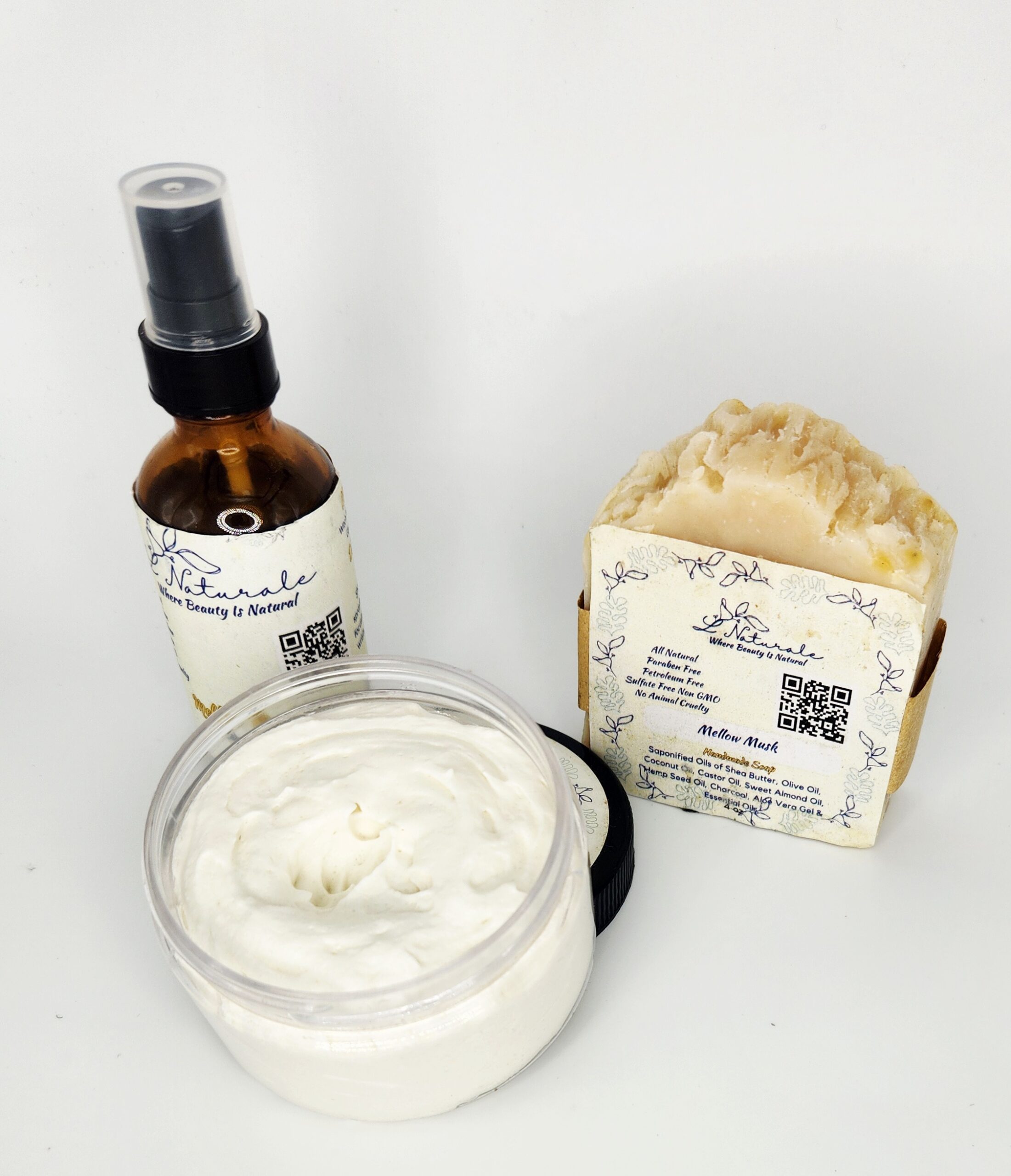 Natural Soap, Body Butter & Spray Gift Set – Self Care Bundle